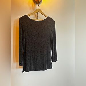 Black Floral Long Sleeve Tunic